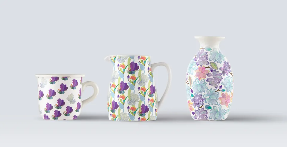 Shosha: Print for textiles and pottery, archive image 8