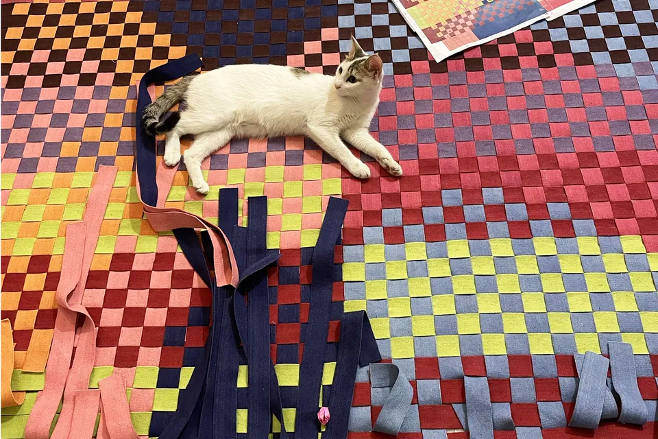 Quicksand: Handwoven tapestry, archive image 2