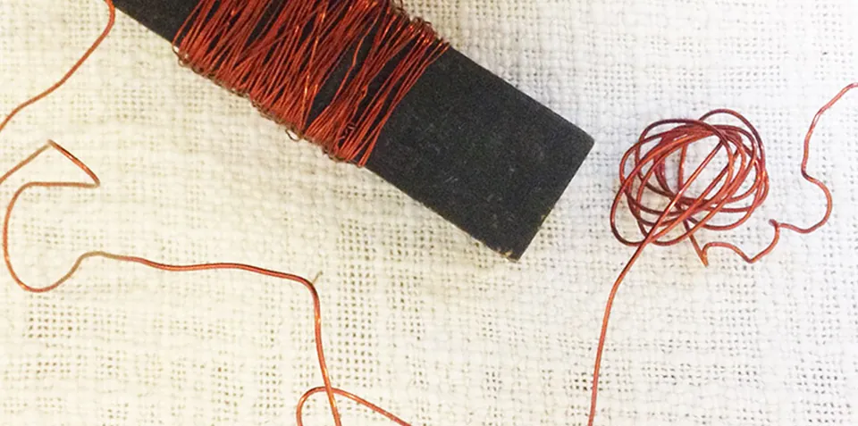 Copper: Cotton and copper wire, archive image 4