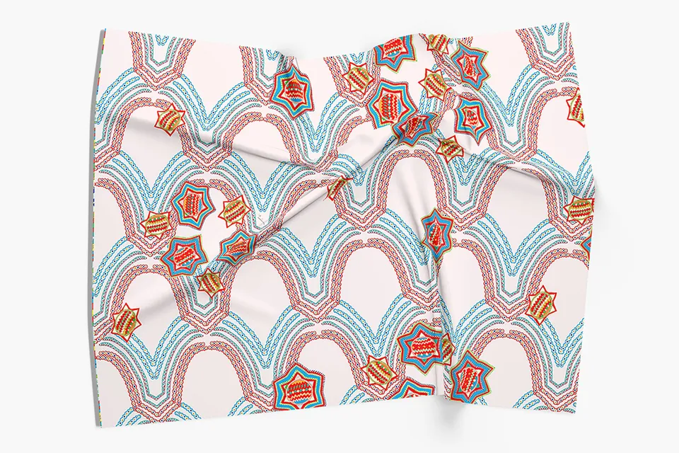 Tambourine: Fashion print, archive image 7