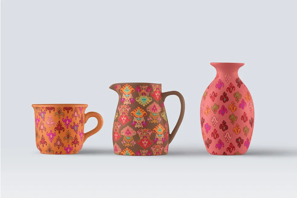 Shosha: Print for textiles and pottery, archive image 7