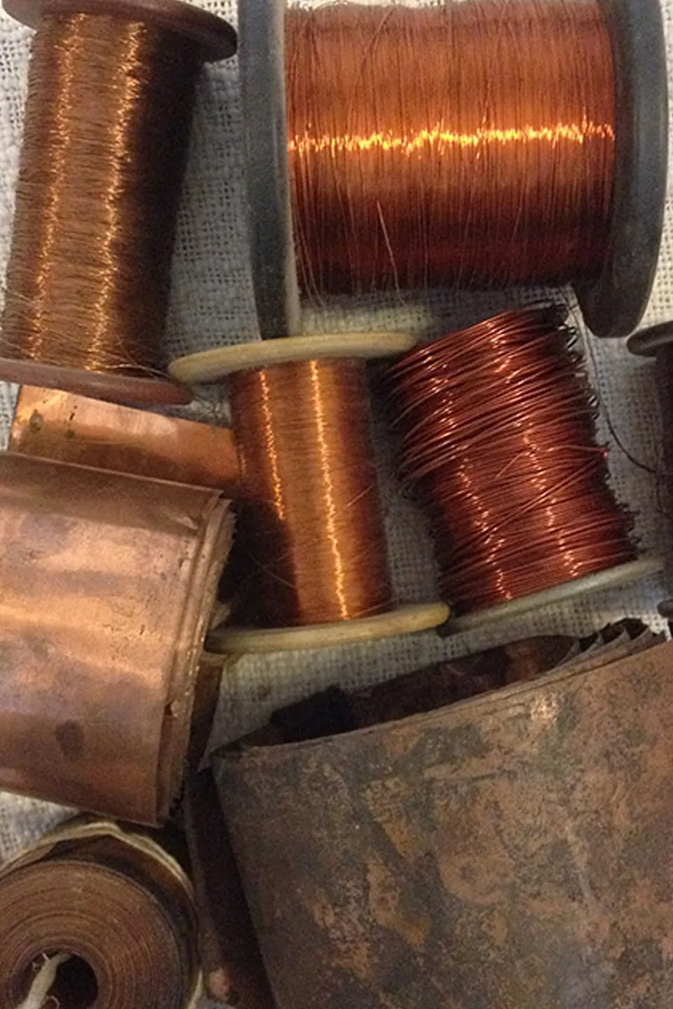 Copper: Cotton and copper wire, archive image 5