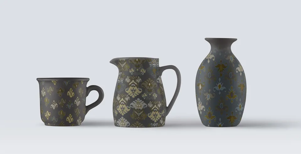 Shosha: Print for textiles and pottery, archive image 11